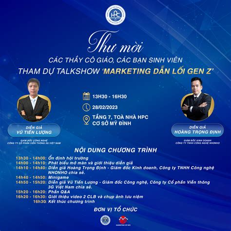 Thư mời tham dự sự kiện talkshow Khoa Kinh tế năm 2023