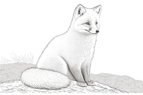 Arctic Fox Drawing