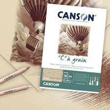 Canson C Grain Paper Gsm Yellow Ochre A Pad The Paintbox