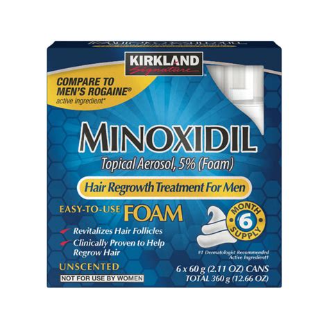 Minoxidil Espuma 5 Kirkland Caja 6 Uds Regenerador Capilar I Oechsle