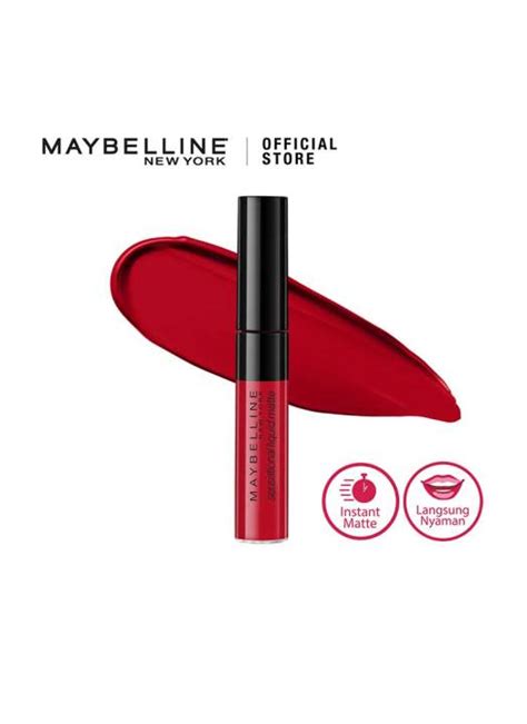 Maybelline Sensational Liquid Matte Flush It Red Lazada Indonesia