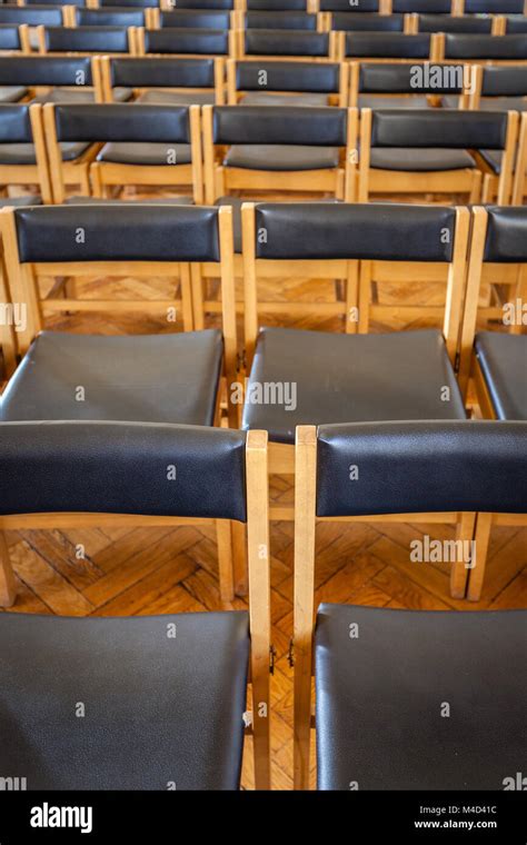 Empty Chairs In The Church Stock Photo Alamy