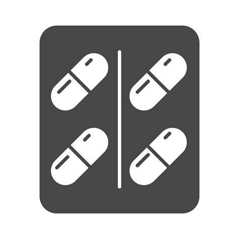 Medicine Prescription Package Capsules Medication Silhouette Icon Style