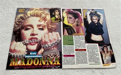 MADONNA 1985 Clipping Poster Swedish Music Magazine Okej 1980s EBay