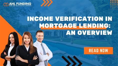 Income Verification In Mortgage Lending An Overview Ahl Funding