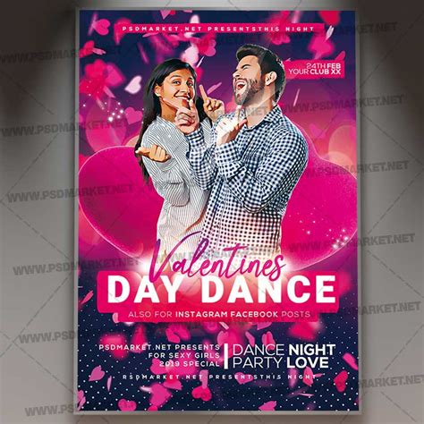 Valentines Day Dance Template - Flyer PSD | PSDmarket