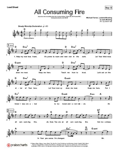 All Consuming Fire Sheet Music PDF (Leeland) - PraiseCharts