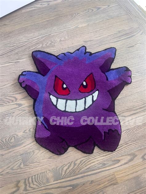 Gengar Pokemon Tufted Rug Custom Rugs Game Room Rug Etsy