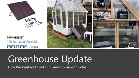 Heating And Cooling Our Greenhouse Solar Power System Youtube