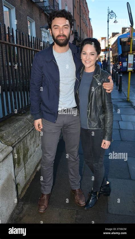 Poldark star Aidan Turner & fiancee Sarah Greene attend a panel ...