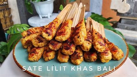 Resep Sate Lilit Ayam Khas Bali Balinese Satay Lilit Recipe Youtube