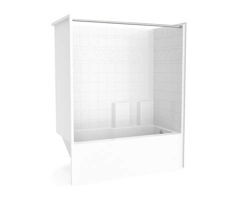 Xst Ts Acrylx Alcove One Piece Tub Shower With Left Hand Drain In