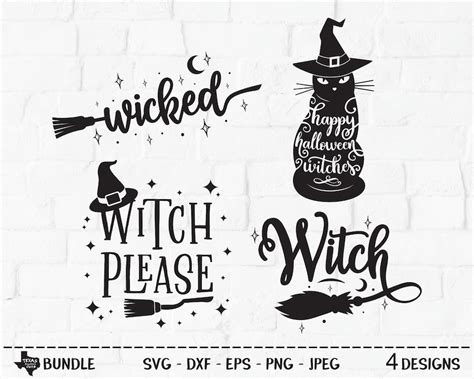 Wicked Witch Bundle Svg Cut Files Halloween Shirt Design Etsy