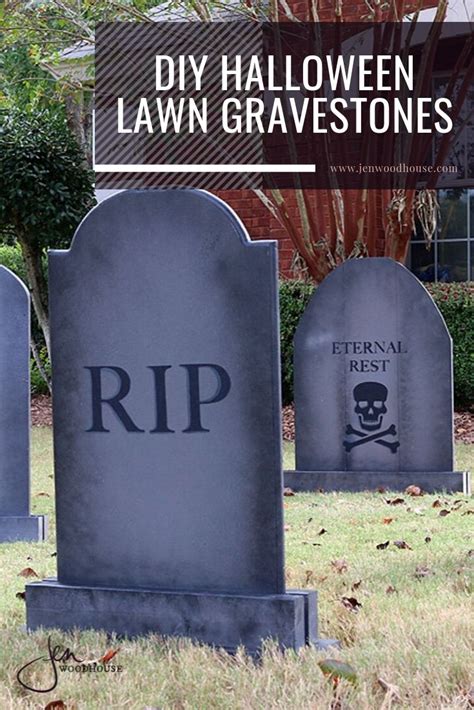 DIY Halloween Lawn Gravestones – The House of Wood