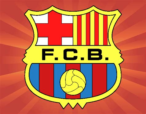 Dibujo De Escudo Del F C Barcelona Pintado Por En Dibujos Net El D A