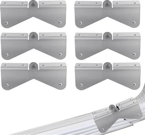 6pcs Gutter Extension Hinge Stainless Steel Downspout Extension Hinge