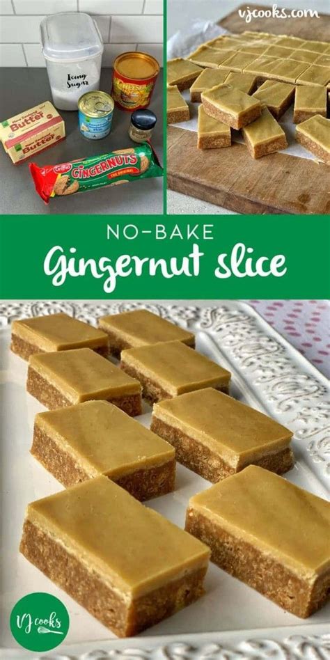 Gingernut Biscuit Slice Recipe Easy No Bake Video The WHOot Slices