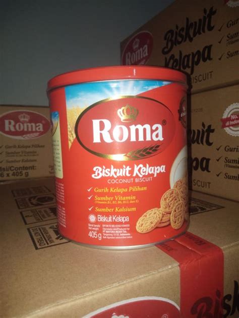 Roma Kelapa Biskuit 1 Kaleng 405gr Lazada Indonesia