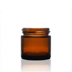 Oz Amber Glass Straight Sided Round Jar Jar Case