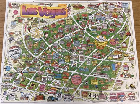 1991 Cartoon Map of Las Vegas | Nevada State Museum | Las Vegas