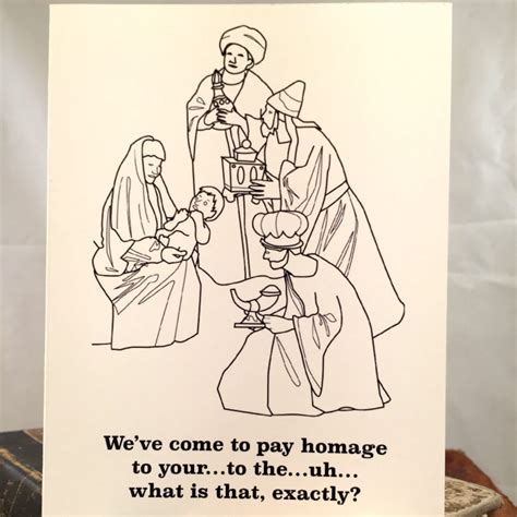 Homage Funny Christmas Card Jesus Humor Religious Funny - Etsy