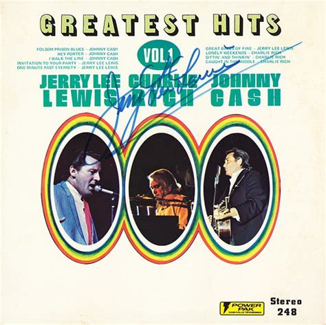 Jerry Lee Lewis Signed Greatest Hits Vol. 1 Album - Artist signed ...