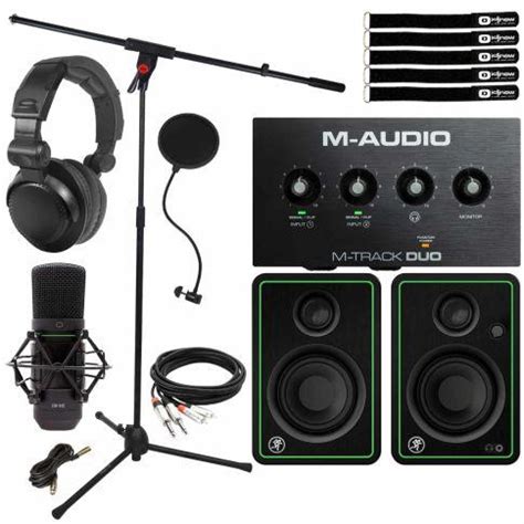 M Audio M TRACK DUO With Mackie Monitors Mic IDJNOW