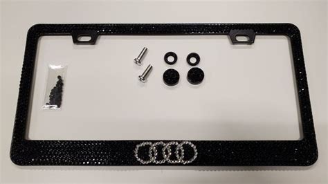 Arframeb Black Diamond Audi Bling Bling License Plate Frame Audi Parts Store