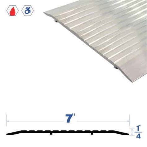 Saddle Threshold Mill Aluminum Finish 7 X 1 4 Fluted Top Ada Compliant