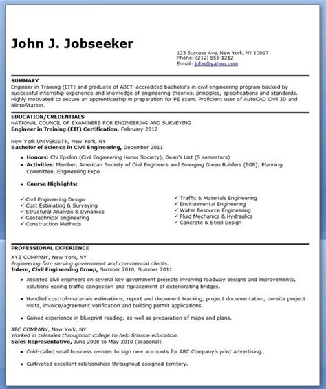 Geotechnical Engineer Resume Example