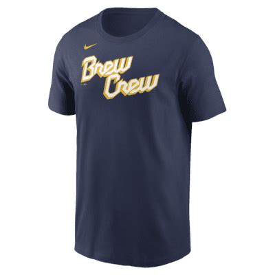 Playera Para Hombre Nike City Connect Wordmark MLB Milwaukee Brewers