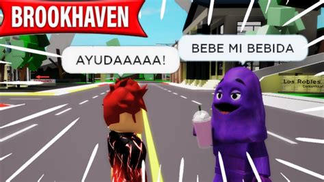 Nunca Pruebes La Nueva Bebida Grimace Shake En Brookhaven Youtube