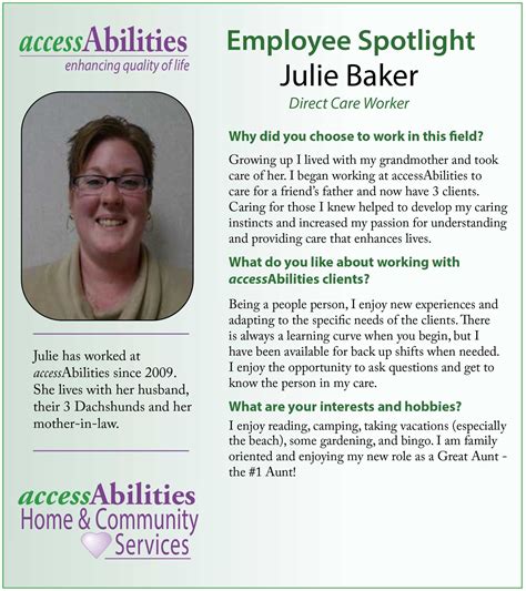 Julie Baker Accessabilities