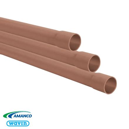 Tubo Pvc Marrom Sold Vel Mm Gua Metros Amanco