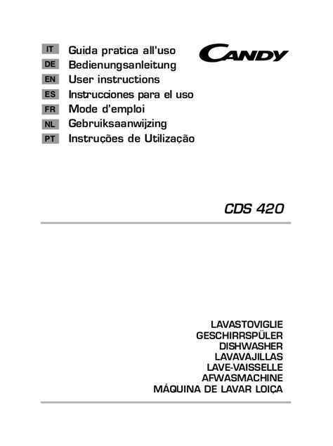 Candy CDS 420W, CDS 420N User Manual
