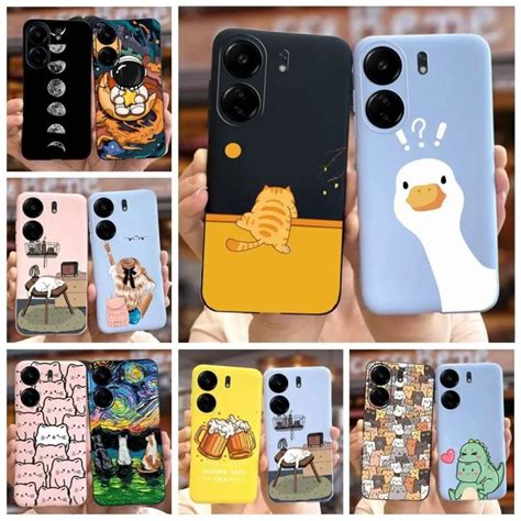 For Xiaomi Redmi 13c Case 2023 Cute Fahsion Painted Cover Soft Silicone