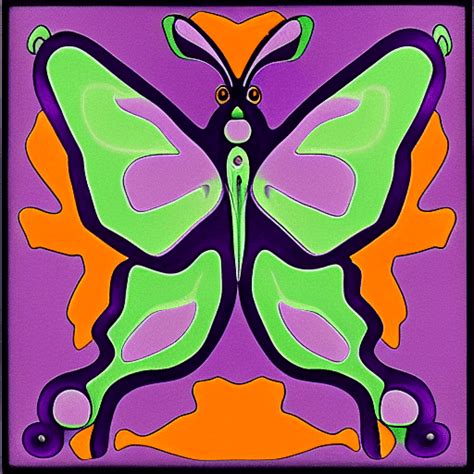 Escher Purple Wolf Butterfly Graphic Creative Fabrica