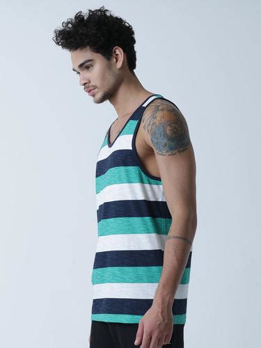 Multi Cotton Mens Yarn Dyed Sleeveless Vest Sizecm 95 100 And 85