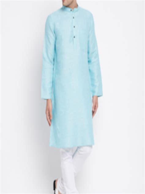 Buy Even Men Blue Solid Pure Cotton Kurta Kurtas For Men 17960810