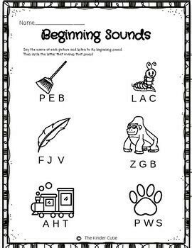 Beginning Sounds Activities by The Kinder Cutie | TPT