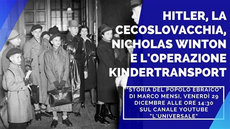 Hitler La Cecoslovacchia Nicholas Winton E L Operazione