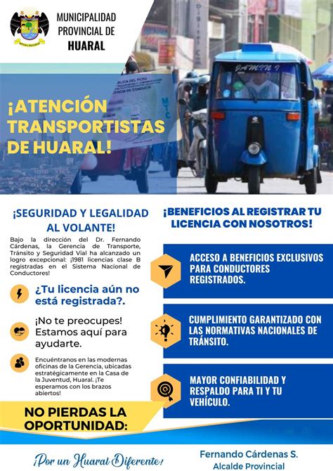 Al volante con seguridad y legalidad Campañas Municipalidad