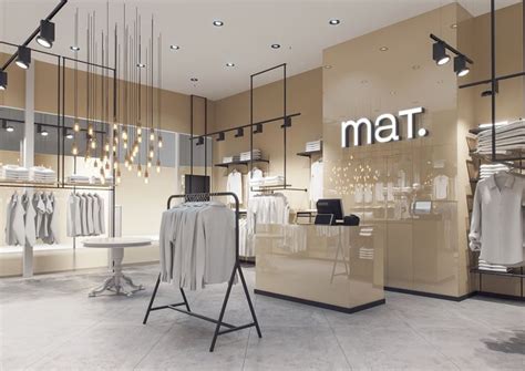 Интерьер магазина одежды в торговом центре | Внутренний дизайн магазина ...