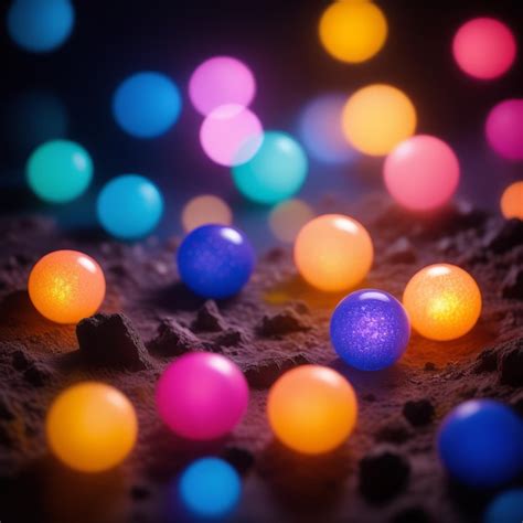 Colored Lights And Balls Colored Lights And Balls Abstract Background