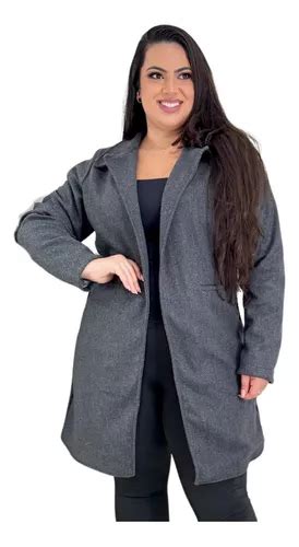 Sobretudo Feminino Plus Size L Batida Casaco Parka G G