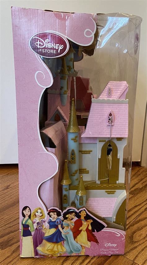 NEW Rare DISNEY STORE PRINCESS MAGICAL CASTLE PLAY SET NIB Includes 10