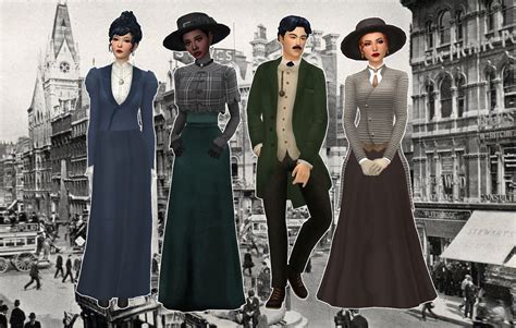 Decades Lookbook The 1900s Sims 4 Dresses Sims 4 Decades Challenge