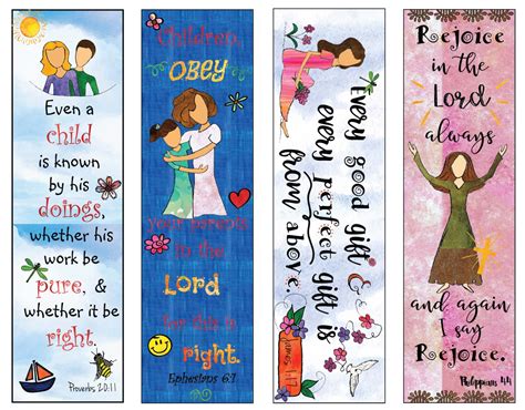 Buy Bible Verse Bookmarks for Children DIY Full Color Print and Cut ...