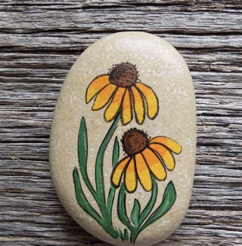 Rock Painting Flowers 03B