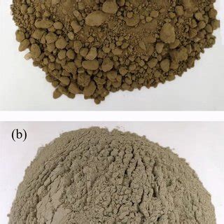 Materials used in this research: (a) clayey soil, (b) volcanic ash (VA). | Download Scientific ...